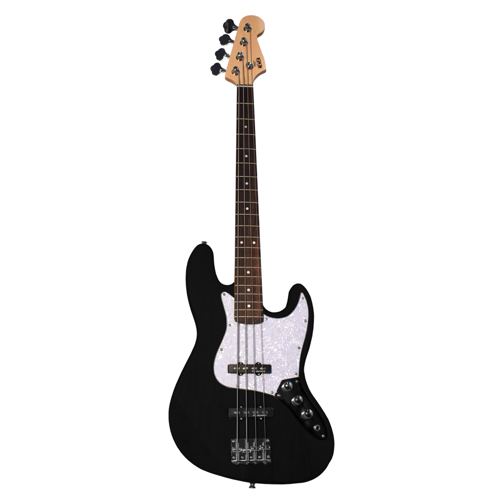 Newen Jazz Band 4-String Electric Bass Guitar, White Oak Wood