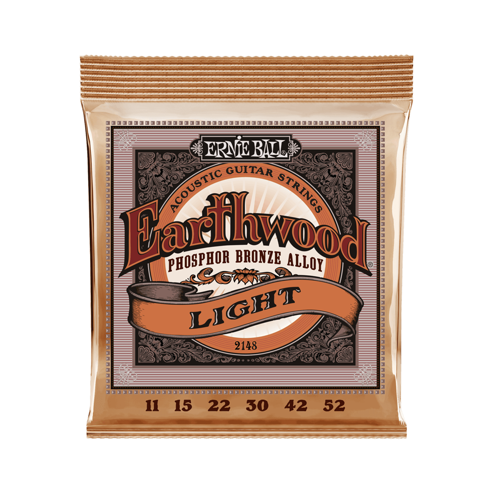Ernie Ball 2148 Earthwood Light Phosphor Bronze Acoustic Guitar Strings - .011-.052