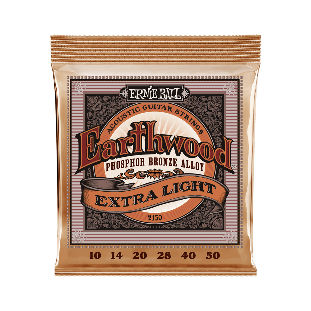 Ernie Ball 2150 Earthwood Extra Light Phosphor Bronze Acoustic Guitar Strings - .010-.050