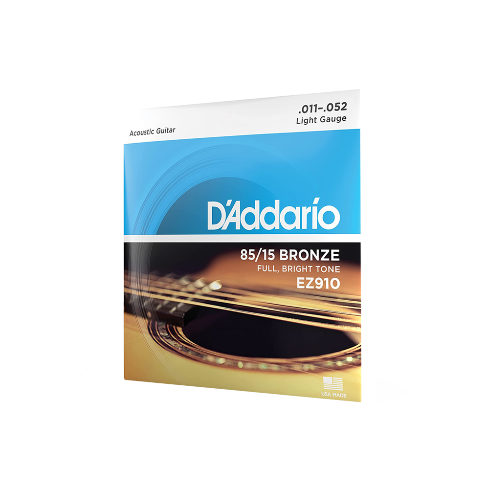 D'Addario EZ910 Bronze light Acoustic Guitar Strings 11-52