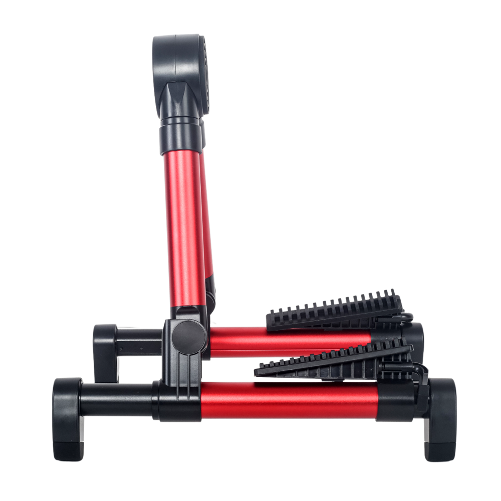 Hebikuo A20 Folding A frame aluminum alloy portable guitar stand, Black/Red