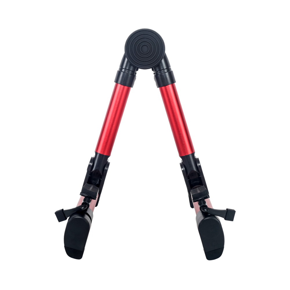 Hebikuo A20 Folding A frame aluminum alloy portable guitar stand, Black/Red
