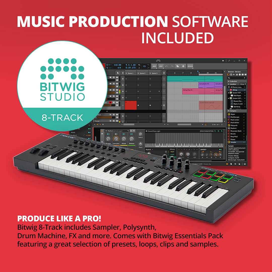 Nektar Impact LX49+ 49-Keys Full-Size Velocity-Sensitive USB Midi keyboard