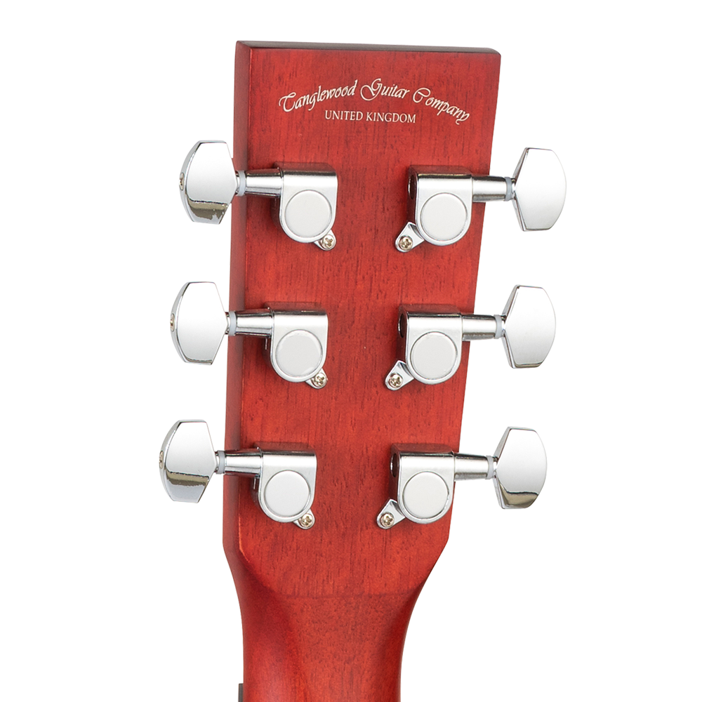 Tanglewood Crossroads TWCR O TR Acoustic Guitar, Orchestra, Thru Red Stain Satin Finish