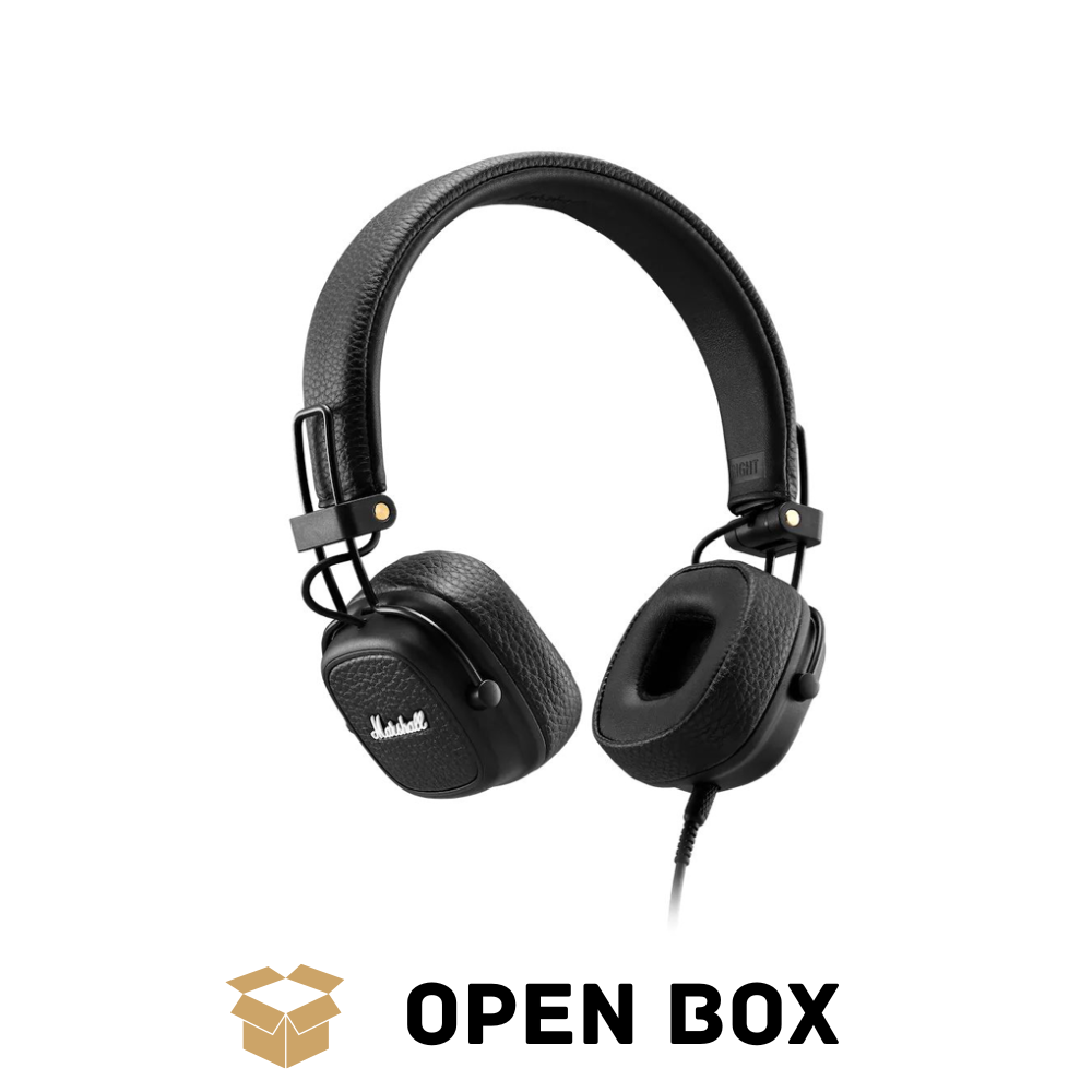 Marshall Major III On Ear Wired Headphone, Black - Open Box