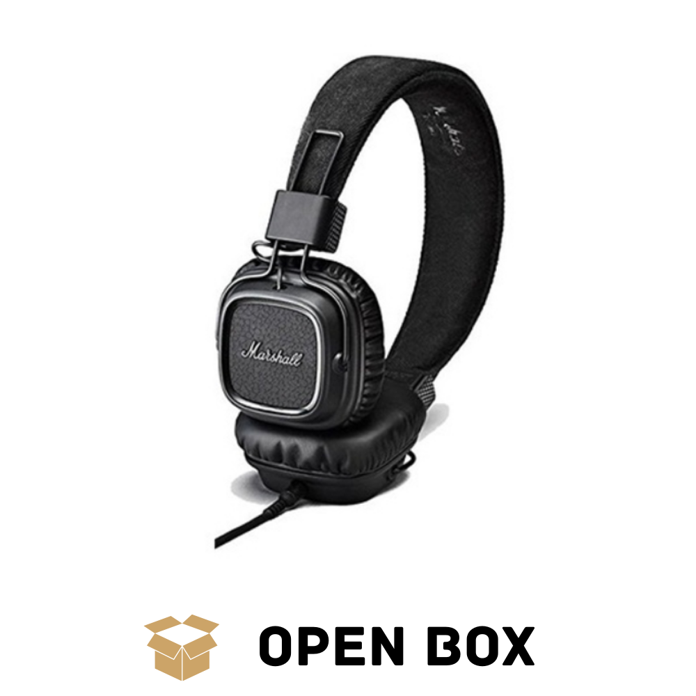 Marshall Major II On Ear Wired Headphones (Pitch Black) - Open Box