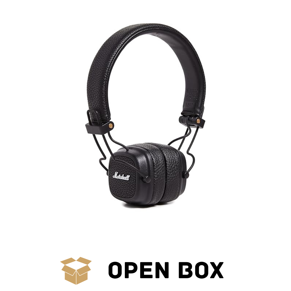 Marshall Major III Wireless Bluetooth On Ear Headphone with Mic (Black) - Open Box