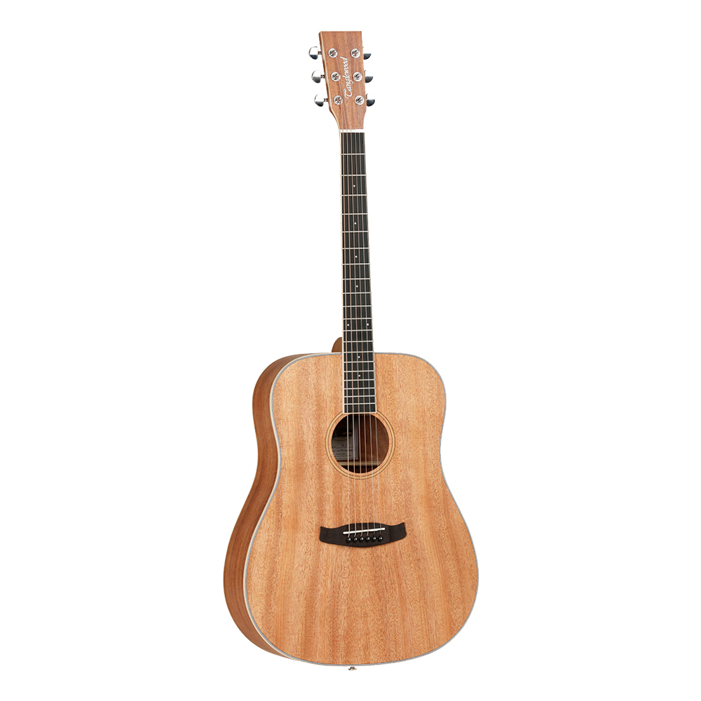 Tanglewood Union Series TWU D Solid Top Mahogany Dreadnought Acoustic Guitar, Natural Satin