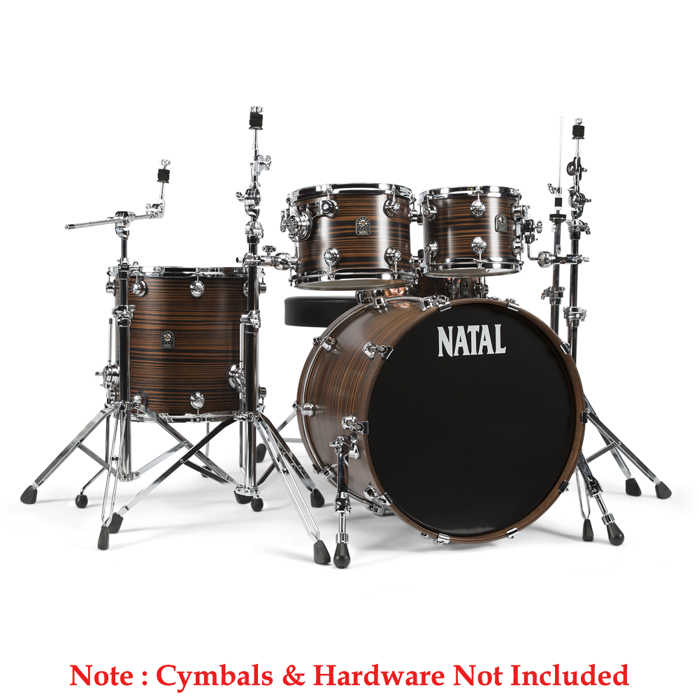 Natal Cafe Racer KTW-UF22-VN1 Acoustic Drumkit Shell Pack Without Hardware & Cymbals, Veneer