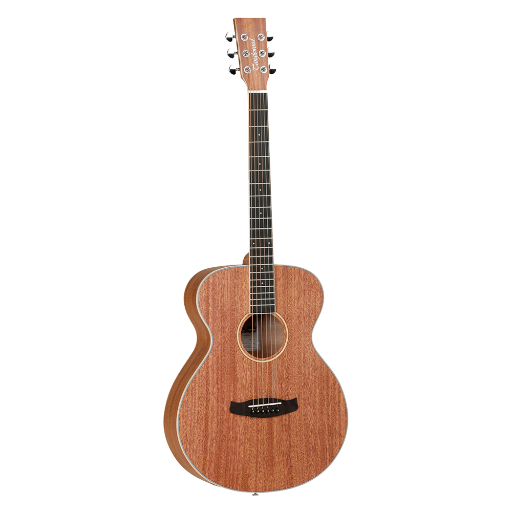 Tanglewood Union Series TWU F Solid Top Mahogany Folk Acoustic Guitar, Natural Satin