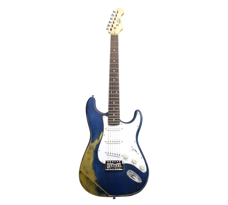 Newen Relic Finish Stratocaster Electric Guitar White Oak Wood