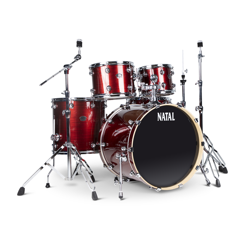 Natal KAR-UF22-RST Arcadia Series US Fusion 5-Piece Acoustic Drum Kit with Hardware & Stands