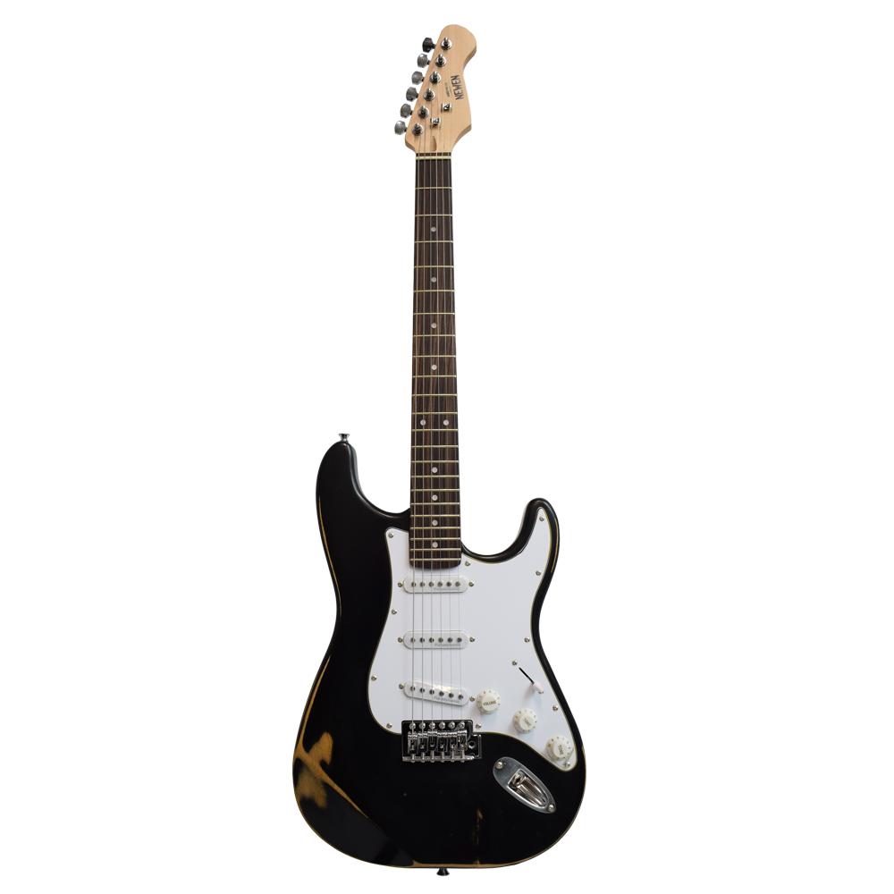 Newen Relic Finish Stratocaster Electric Guitar White Oak Wood 