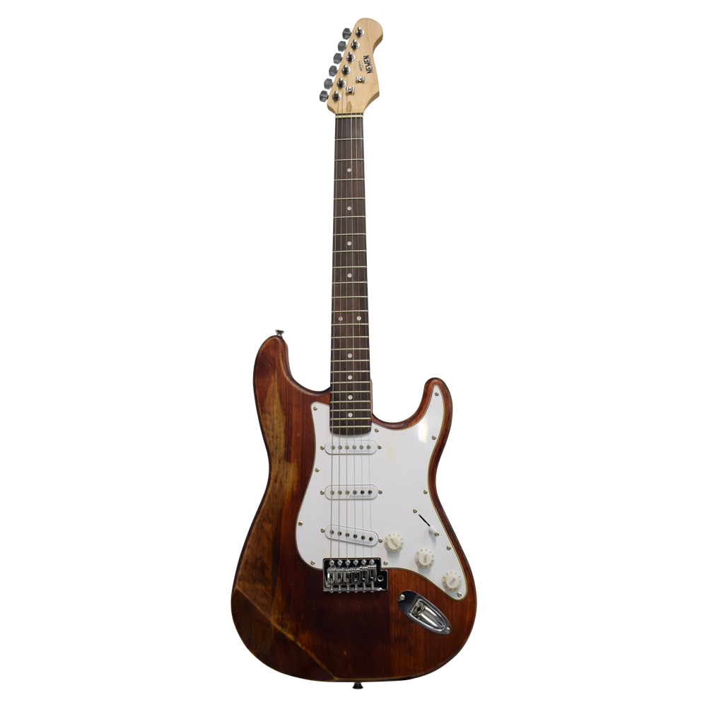 Newen Relic Finish Stratocaster Electric Guitar White Oak Wood