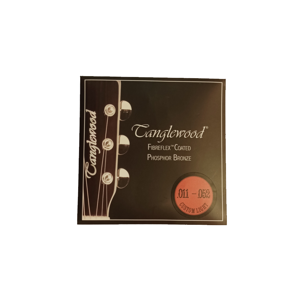Tanglewood TWGS-11 11-52 Custom Light, Phosphor Bronze, Fibreflex Coating Acoustic Guitar Strings