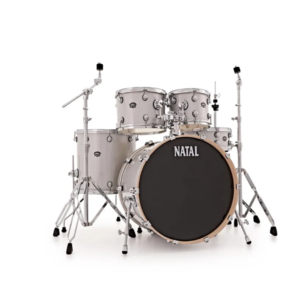 Natal KAR-UF22-WHS Arcadia Series US Fusion 5-Piece Shell Pack Acoustic Drum Kit with Hardware & Stands