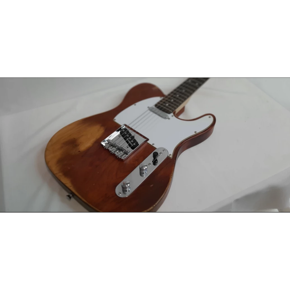 newen Relic finish Telecaster Electric Guitar white oak wood