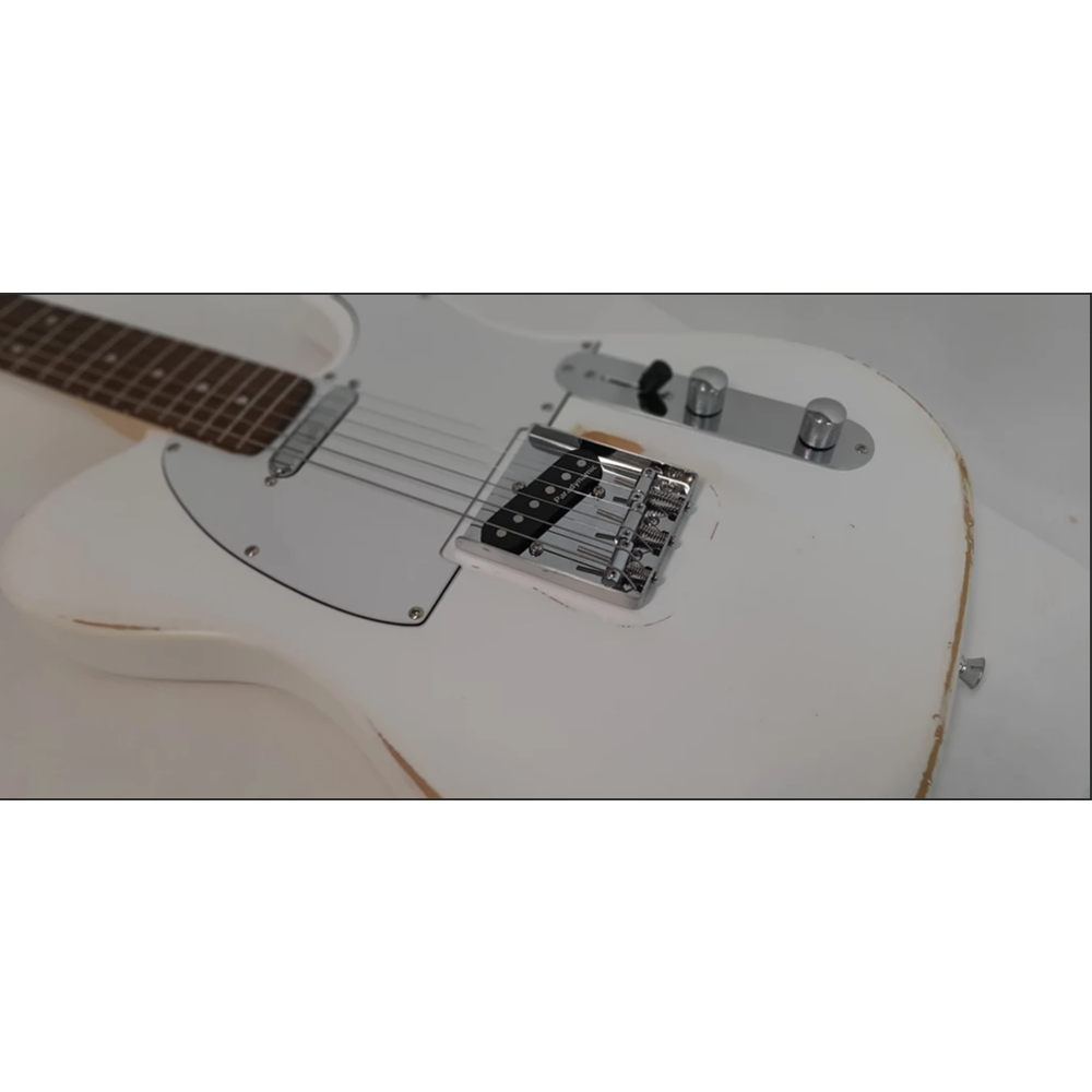 newen Relic finish Telecaster Electric Guitar white oak wood