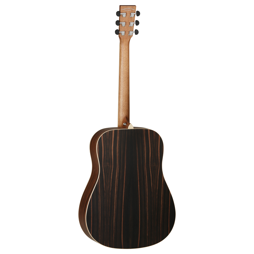 Tanglewood Discovery Exotic DBT D EB Acoustic Guitar, Dreadnought, Natural Open Pore Satin Finish, Ebony Back
