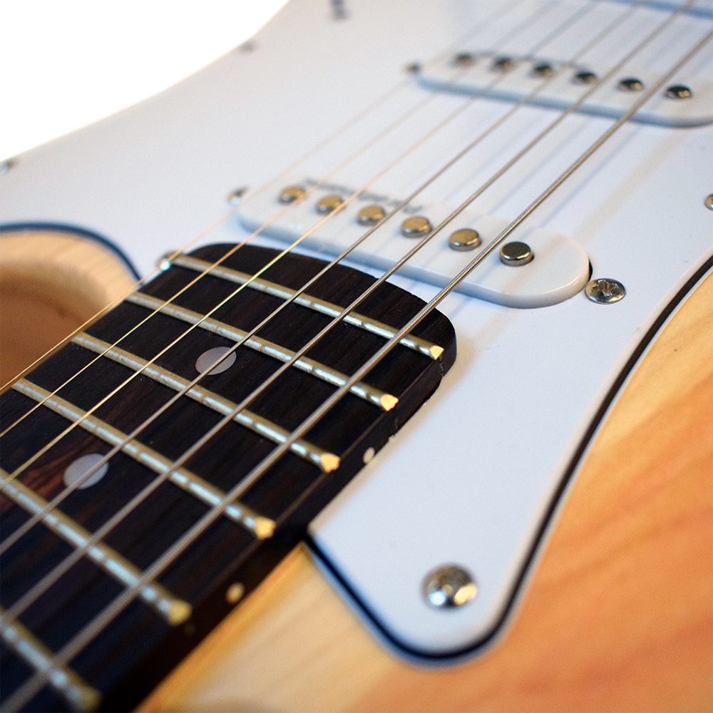 Newen Stratocaster Style Electric Guitar, White oak Wood