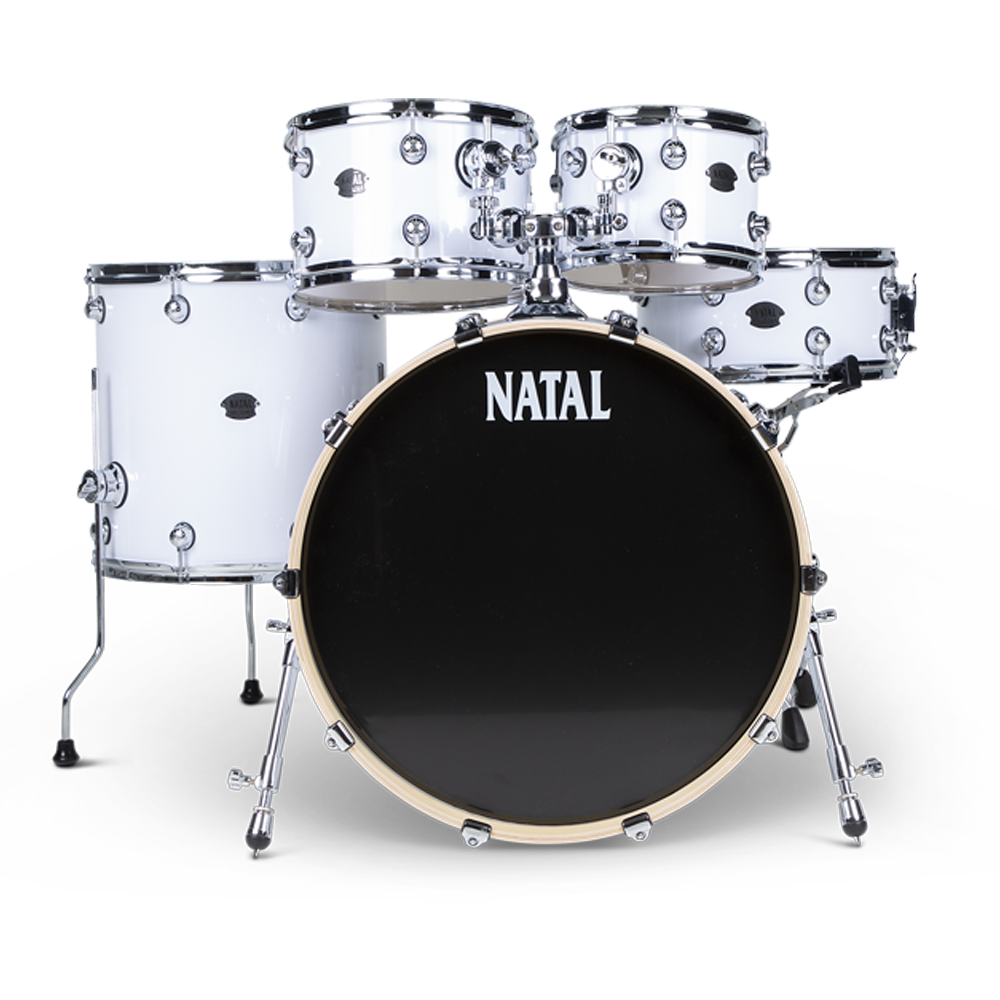 Natal KARB-UF22 WHT Arcadia Birch 5-Piece Shell Pack Acoustic Drum Kit Without Hardware & Cymbals