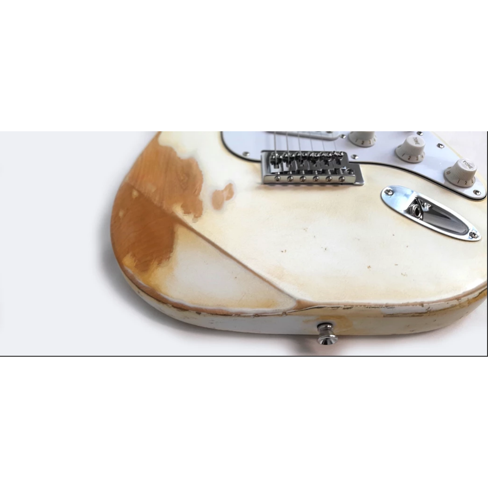 Newen Relic Finish Stratocaster Electric Guitar White Oak Wood