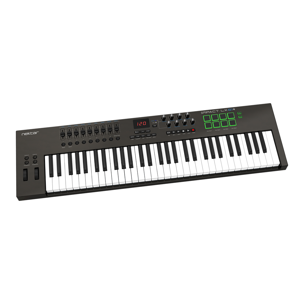 Midi　Ace　keyboard　Music　61-Keys　Velocity-Sensitive　Impact　Full-Size　Buy　USB　Nektar　LX61+