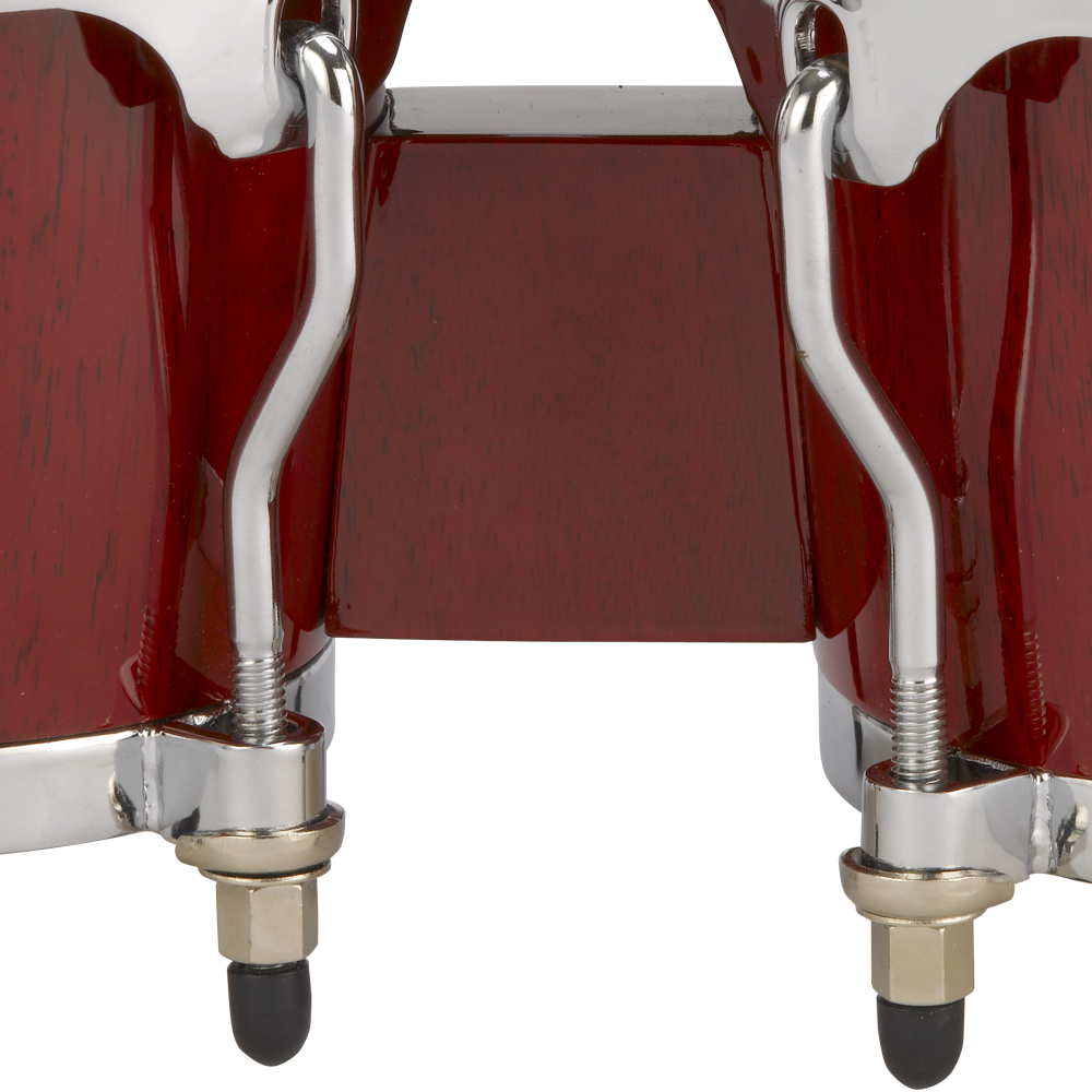 Natal NFU67R-HC Natural Wood Bongos Chrome Hardware, Red Gloss