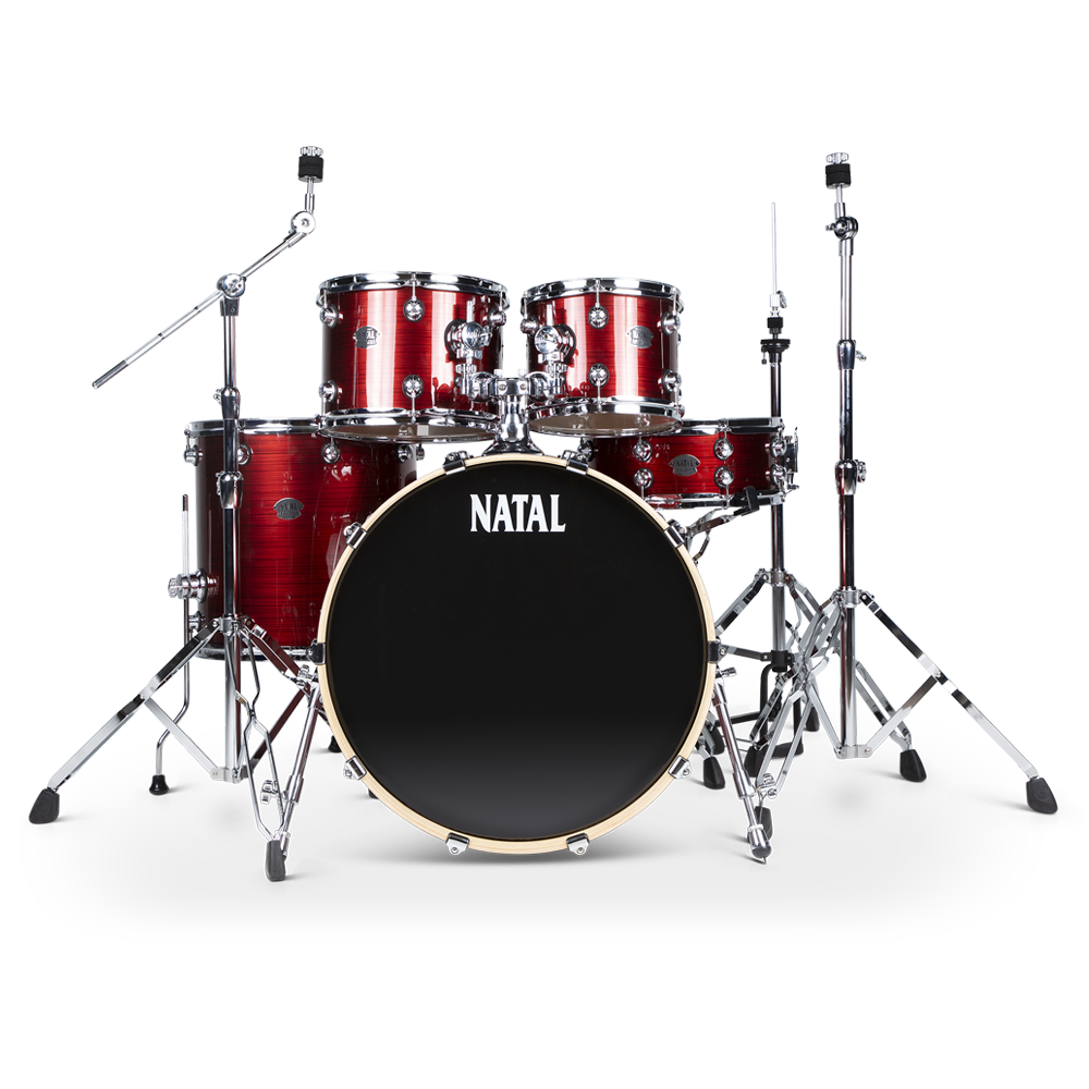 Natal KAR-UF22-RST Arcadia Series US Fusion 5-Piece Acoustic Drum Kit with Hardware & Stands