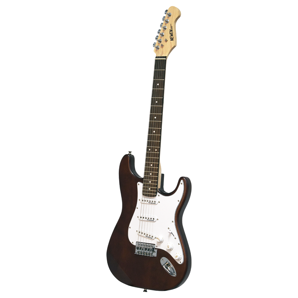 Newen Stratocaster Style Electric Guitar, White oak Wood 