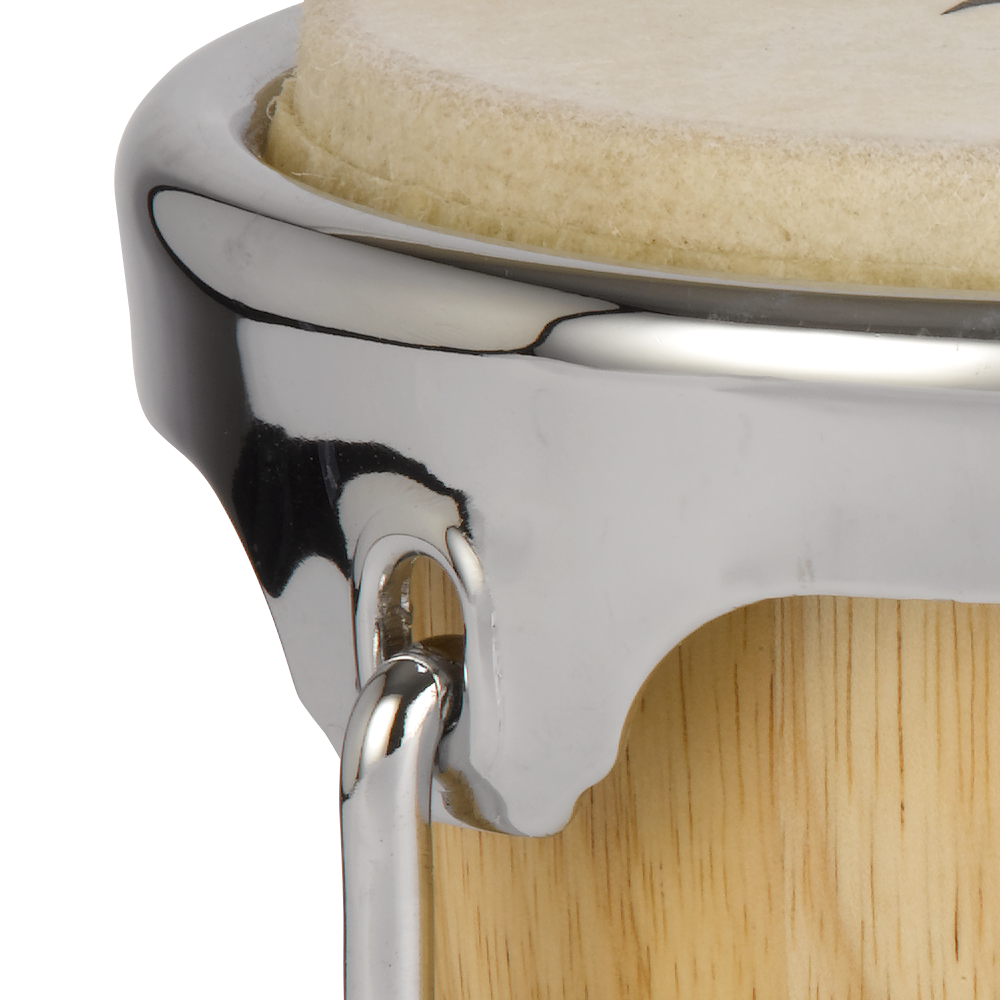 Natal NFU67N-MCN Natural Wood Bongos Chrome Hardware, Matt Natural