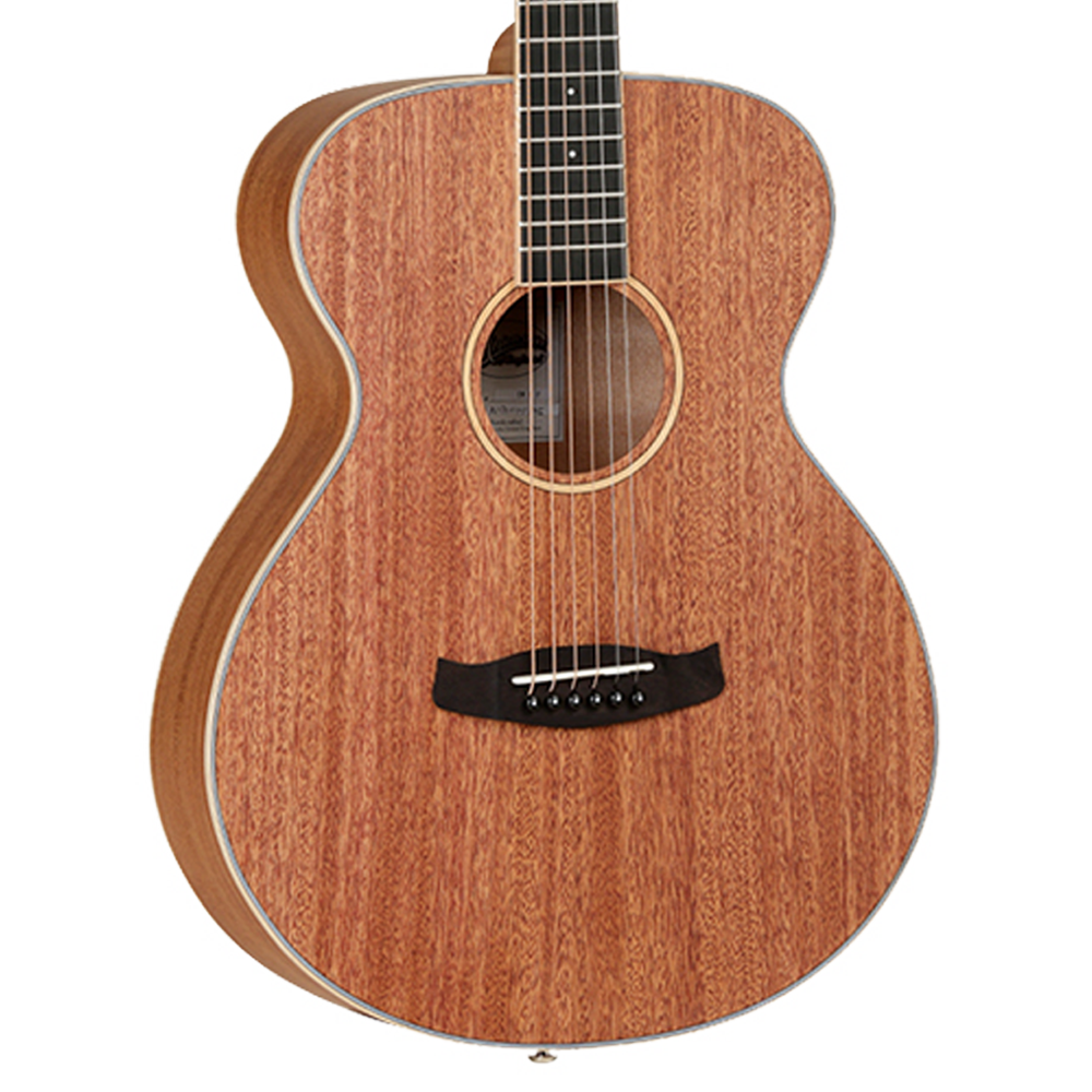 Tanglewood Union Series TWU F Solid Top Mahogany Folk Acoustic Guitar, Natural Satin
