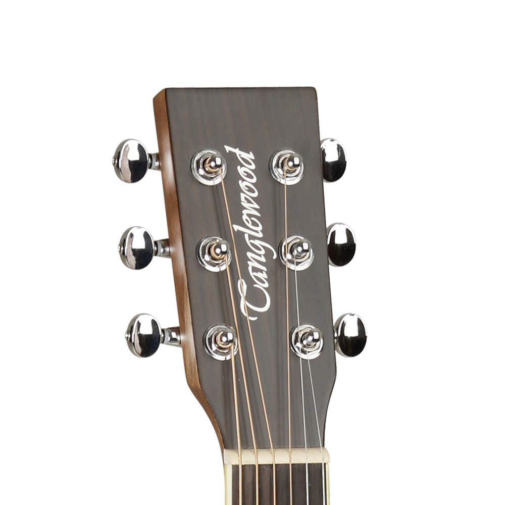 Tanglewood TW9 E Solid Top Super Folk Cutaway Electro-Acoustic Guitar, Natural Satin