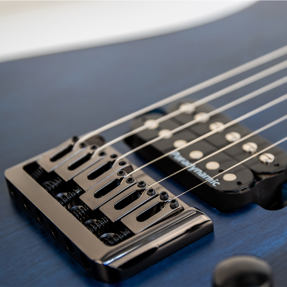 Newen Rock Series Double Cutaway 6 String Electric Guitar, Solid White Oak Wood, Blue