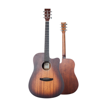 Tanglewood Crossroads TC5CE Semi Acoustic Guitar, Dreadnought Cutaway, Whiskey Burst Satin Finish