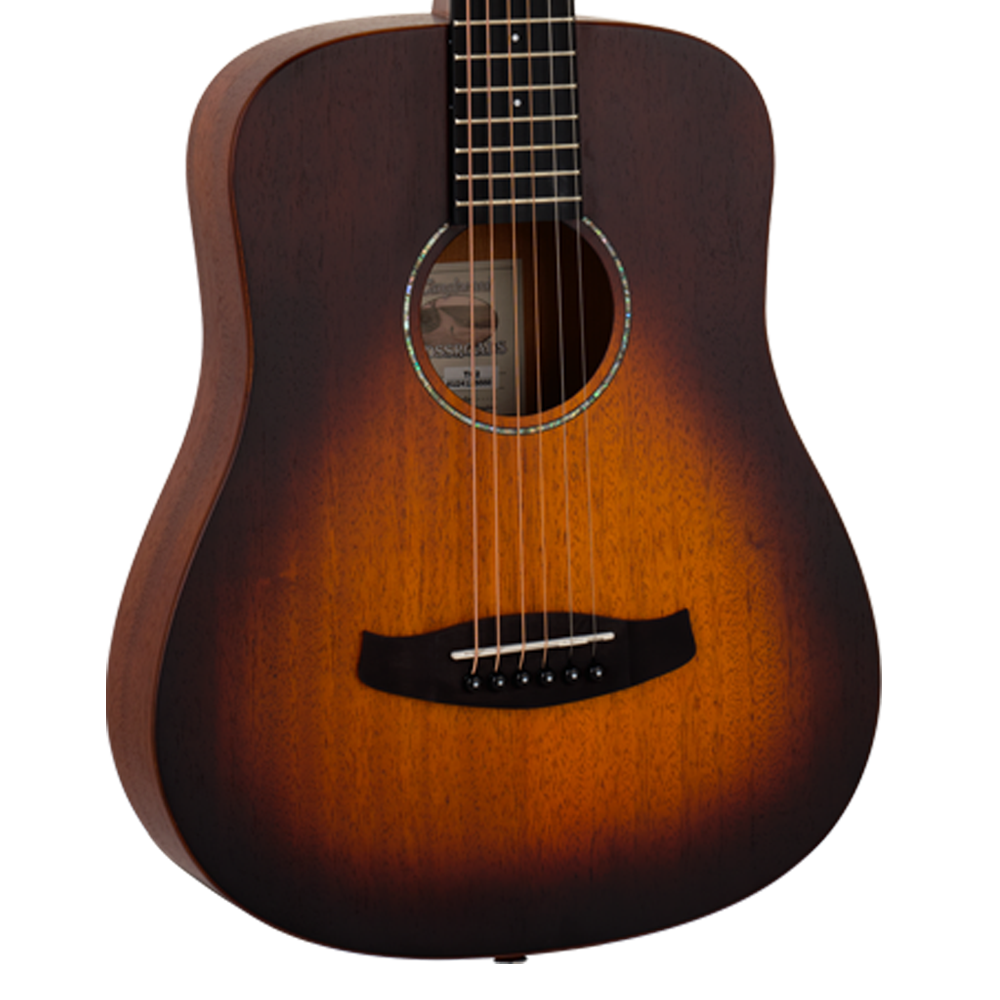 Tanglewood Crossroads TC2 Acoustic Guitar, Travel, Whiskey Burst Satin Finish