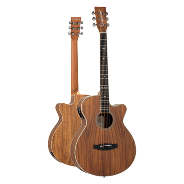 Tanglewood Reunion TRU4CEAK All Koa Super Folk Electro Acoustic Guitar