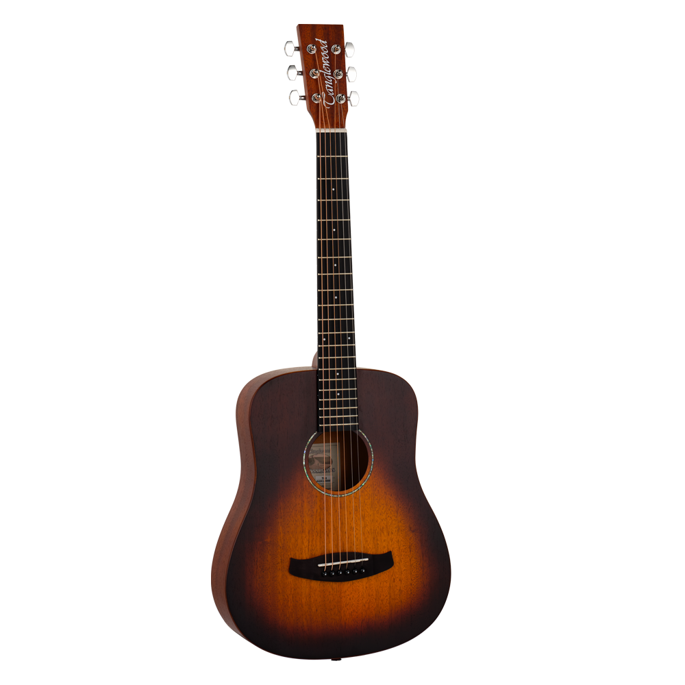 Tanglewood Crossroads TC2 Acoustic Guitar, Travel, Whiskey Burst Satin Finish