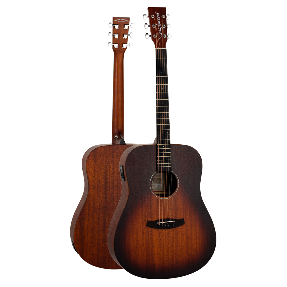 Tanglewood Crossroads TC5E Electro Acoustic Guitar, Dreadnought, Whiskey Barrel Burst Satin Finish