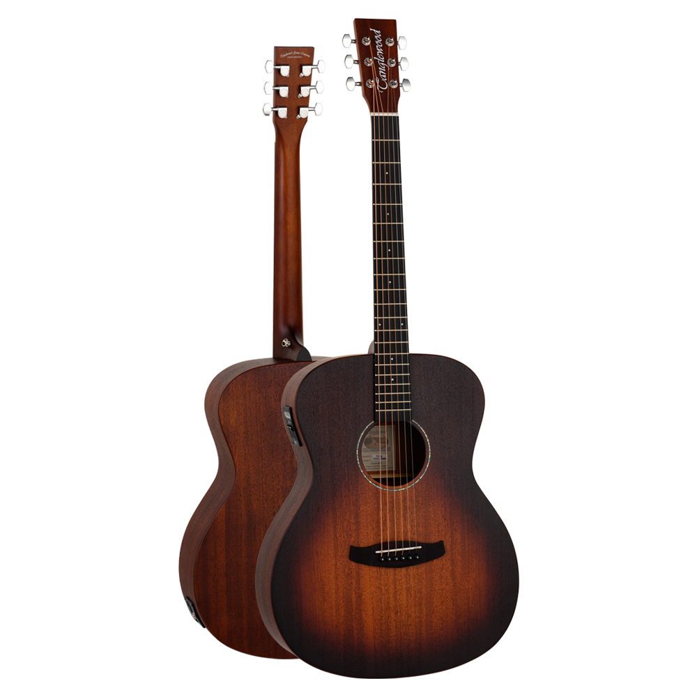 Tanglewood Crossroads TC3E Electro Acoustic Guitar, Orchestra, Whiskey Barrel Burst Satin Finish