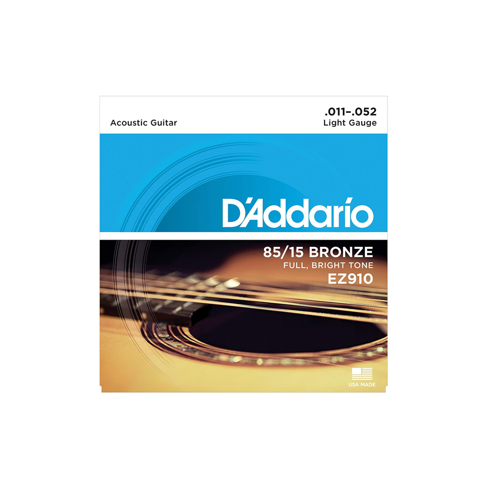 D'Addario EZ910 Bronze light Acoustic Guitar Strings 11-52