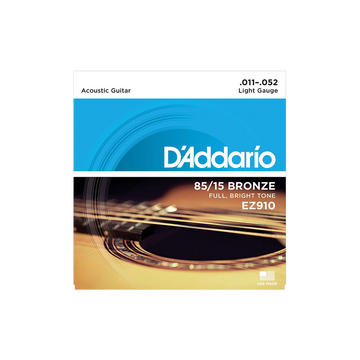 D'Addario EZ910 Bronze light Acoustic Guitar Strings 11-52