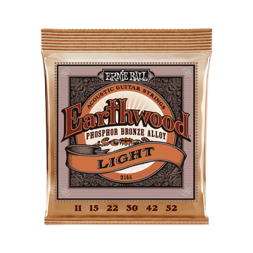Ernie Ball 2148 Earthwood Light Phosphor Bronze Acoustic Guitar Strings - .011-.052
