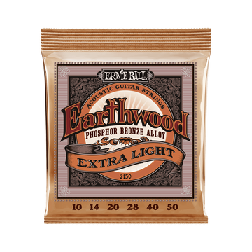 Ernie Ball 2150 Earthwood Extra Light Phosphor Bronze Acoustic Guitar Strings - .010-.050