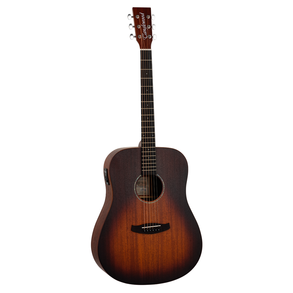 Tanglewood Crossroads TC5E Electro Acoustic Guitar, Dreadnought, Whiskey Burst Satin Finish