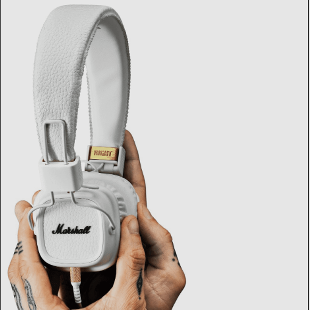 Marshall Major II On Ear Wired Headphones (White) - Open Box
