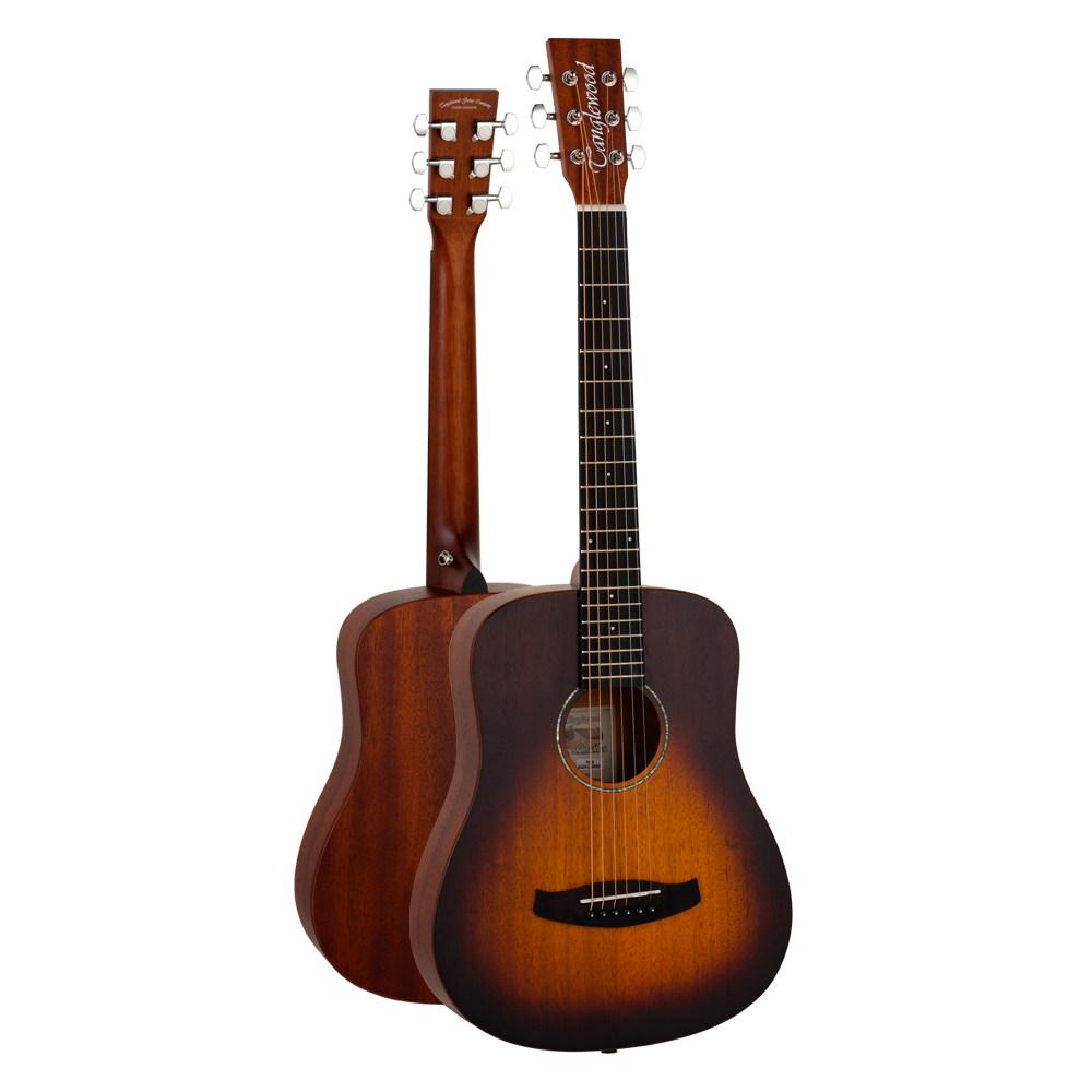 Tanglewood Crossroads TC2 Acoustic Guitar, Travel, Whiskey Burst Satin Finish