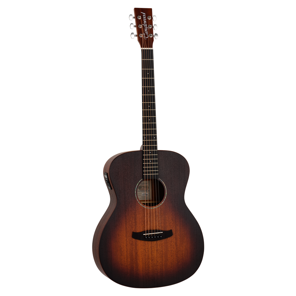 Tanglewood Crossroads TC3E Electro Acoustic Guitar, Orchestra, Whiskey Barrel Burst Satin Finish