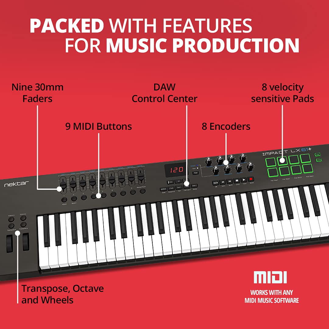 Nektar Technology IMPACT LX61+ MIDIキーボード - 鍵盤楽器