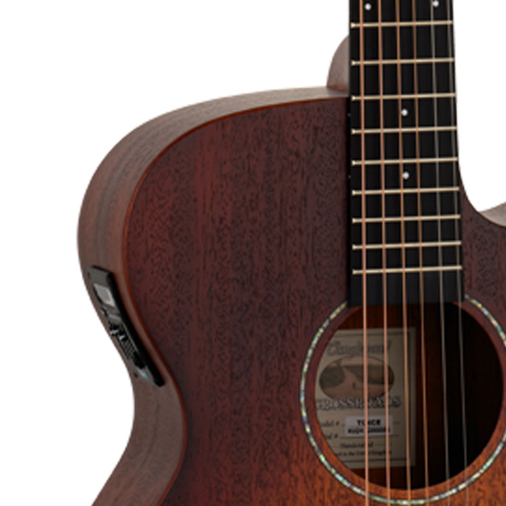 Tanglewood Crossroads TC4CE Semi Acoustic Guitar, Super Folk Cutaway, Whiskey Barrel Burst Satin Finish